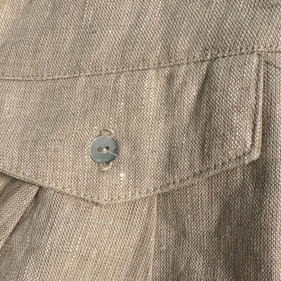 Sovere linen Cream Wide-Leg Pants - Picture 4 of 12